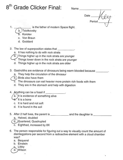 8th grade american science quiz|8th Grade Science Practice Tests .